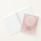 Elegante Mit Monogramm Rose Gold Glitzer Girly Notizblock (Innenseite)