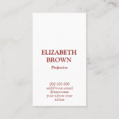 Elegante mit Monogramm Rose Goldrahmen Blätter bla Visitenkarte (Rückseite)