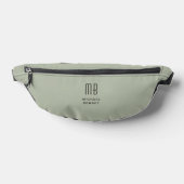 Elegante Mit Monogramm Sage Green Bauchtasche (Ablage )