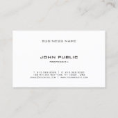 Elegante Mit Monogramm Schwarz-weiße Vorlage Visitenkarte (Rückseite)