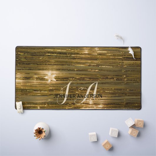 Elegante Mit Monogramm Sterne Schreibtischunterlage (Kindertisch)