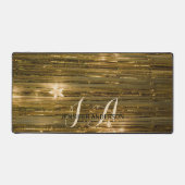 Elegante Mit Monogramm Sterne Schreibtischunterlage (Vorderseite)