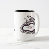 ELEGANTE MIT MONOGRAMM TASSE (VorderseiteRechts)
