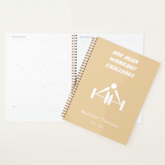 Elegante mit Monogramm Trainingsgewichte in mädche Planer (Anzeige)