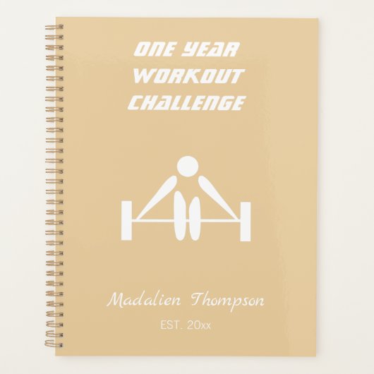 Elegante mit Monogramm Trainingsgewichte in mädche Planer (Vorderseite)