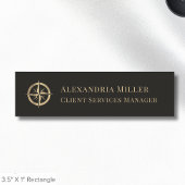Elegante Mitarbeiternamensmarken mit Logo Namensschild