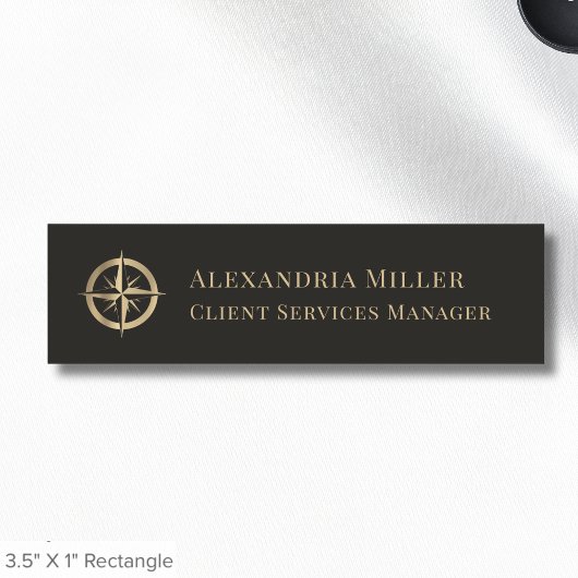 Elegante Mitarbeiternamensmarken mit Logo Namensschild