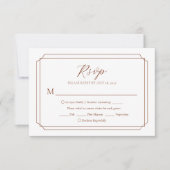 Elegante Mitte 70er Terracotta Wedding RSVP Karte (Vorderseite)