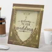 Elegante Mittelalterliche Hochzeit Sockelschild (In Situ)