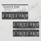 Elegante mittelalterliche Stickerei-romantisches Visitenkarte (Vorne/Hinten)