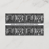 Elegante mittelalterliche Stickerei-romantisches Visitenkarte (Rückseite)