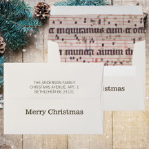 Elegante mittelalterliche Vintage Noten Weihnachte