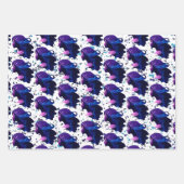 Elegante Mitternacht und Lila Frau Geschenkpapier Set (Vorderseite 2)