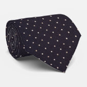 Elegante Mitternachtsblaue Krawatte mit dezenter B (Gerollt)