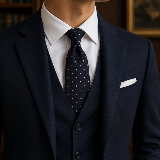 Elegante Mitternachtsblaue Krawatte mit dezenter B