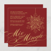 Elegante Mix & Mingle Einladung (Vorne/Hinten)