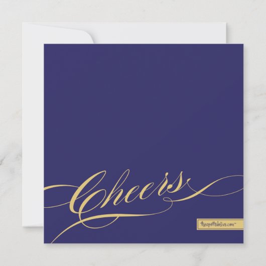 Elegante Mix & Mingle Einladung (Rückseite)