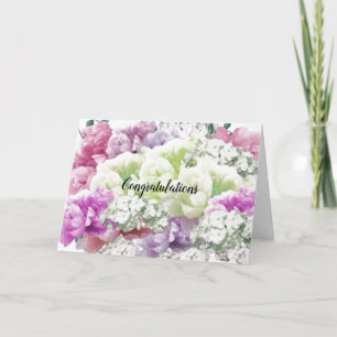 Elegante Mixed Bouquet Floral Congratulation Card Karte
