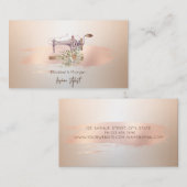 Elegante Mixer Blume Rose Goldener Pinselstrich Visitenkarte (Vorne/Hinten)