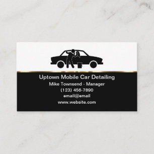 Elegante mobile Autodetailing Visitenkarte