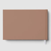 Elegante Mocha-Briefe an die Braut Gold Gästebuch (Rückseite)