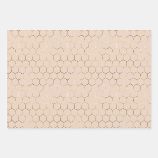 Elegante Mocha mit schwarzen und goldenen Bienen Geschenkpapier Set (Vorderseite 2)