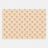 Elegante Mocha mit schwarzen und goldenen Bienen Geschenkpapier Set (Vorderseite)