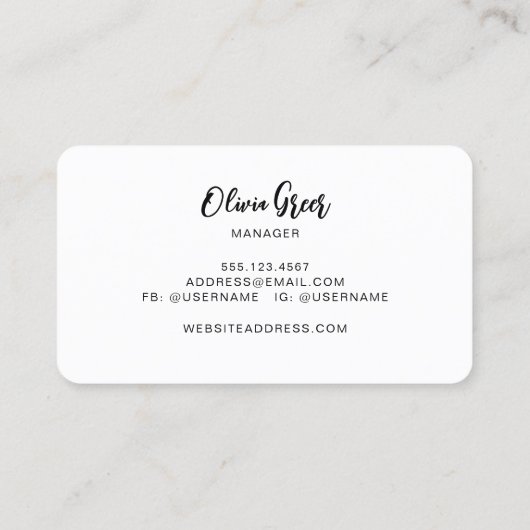 Elegante Mod Abstrakte Retro Waves Visitenkarte (Rückseite)