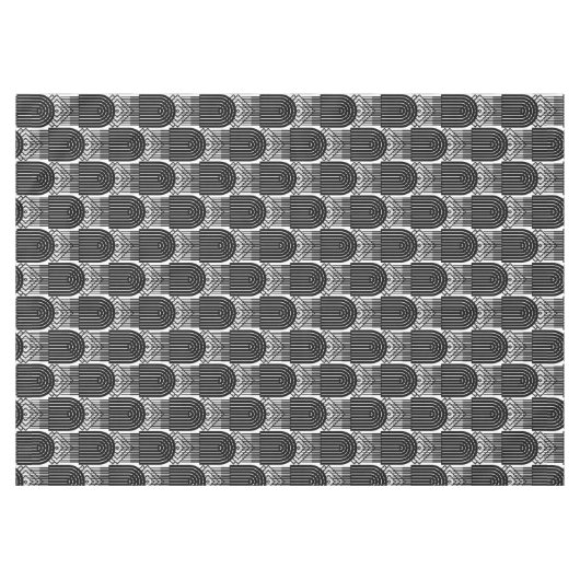 Elegante Mod Arch Lines Tischdecke (Vorderseite (Horizontal))