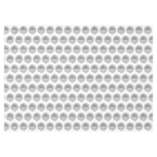 Elegante Mod Arch Lines Tischdecke (Vorderseite (Horizontal))