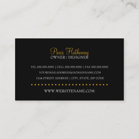 Elegante Mode-Butike Visitenkarte (Rückseite)