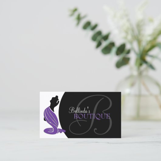 Elegante Mode-Butike Visitenkarte (Stehend Vorderseite)