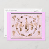 Elegante Mode der 1920er Jahre Postkarte (Vorne/Hinten)