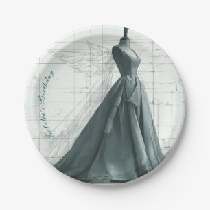Elegante Mode Geburtstagspapierplatten – Parfüm  Pappteller