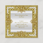 Elegante Mode Juwelier Designer Gold Diamonds Quadratische Visitenkarte (Rückseite)