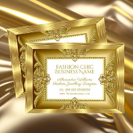 Elegante Mode Juwelier Designer Gold Gems Visitenkarte