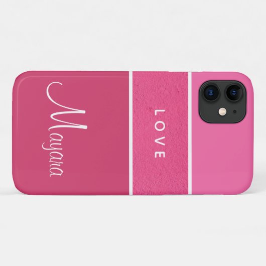 Elegante Mode Pink Phone Case für Mädchen (Rückseite (Horizontal))
