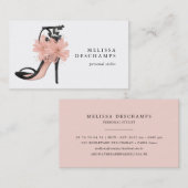 Elegante Mode-Schuh-Illustrations-persönlicher Visitenkarte (Vorne/Hinten)