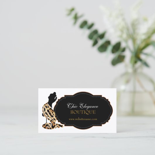 Elegante Mode Visitenkarte (Stehend Vorderseite)