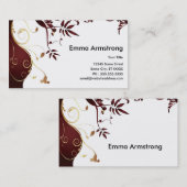 Elegante Mode Visitenkarte (Vorne/Hinten)