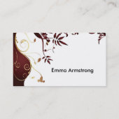 Elegante Mode Visitenkarte (Rückseite)