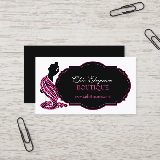 Elegante Mode Visitenkarte (Vorderseite/Rückseite Beispiel)