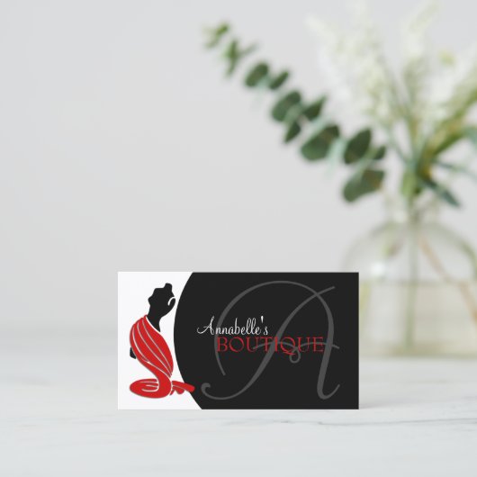 Elegante Mode Visitenkarte (Stehend Vorderseite)