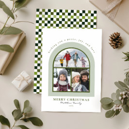 Elegante Modern Arch Foto Collage Weihnachten