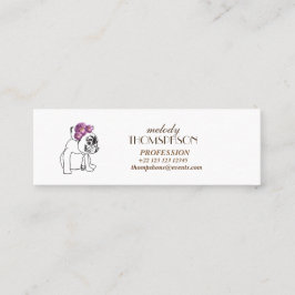 Elegante Modern Art Mini Standard Matte Card Mini Visitenkarte