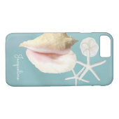 Elegante Modern Beach Conch Muschel Starfish Case-Mate iPhone Hülle (Rückseite (Horizontal))