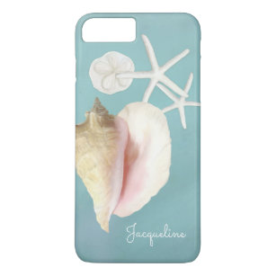 Elegante Modern Beach Conch Muschel Starfish iPhone 8 Plus/7 Plus Hülle