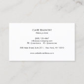 Elegante Modern Black Gold Plaque Salon Foto-Karte Visitenkarte (Rückseite)