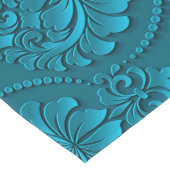 Elegante Modern Blue Vintag Damask Popular Großer Tischläufer (Ecke)