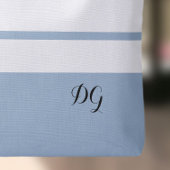 Elegante Modern Bold Stripes Monogram Initials Blu Tasche